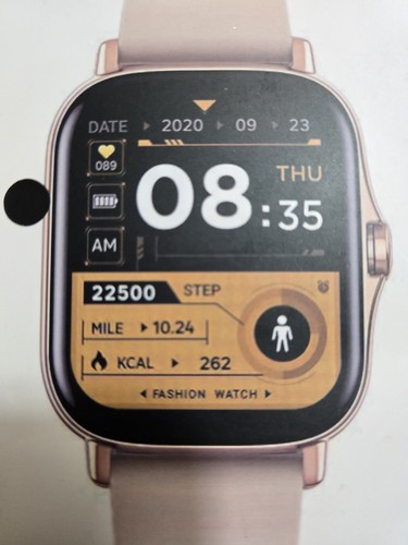 Black band smart watch - black,