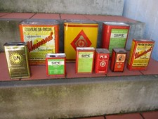 CACCIA LOTTO RICARICA NOVE SCATOLE POLVERE DIVERSE USO COLLEZIONISTICO 1950