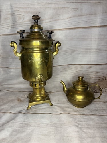 Urna tè vintage ottone - in,