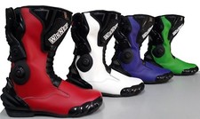 Stivali in pelle per moto da