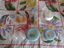lotto 4 biberon varie marche (nuk, chicco, tommee tippee) + ricambi nuk