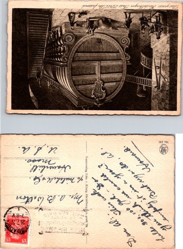 Cartolina antica botte - , in