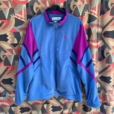 VINTAGE TRACKTOP DIADORA GIACCA DELLA TUTA CRAZY PATTERN 90'S XL GABBER CLUBBER