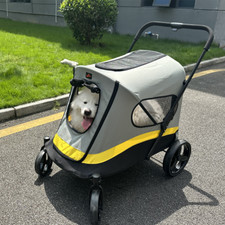 Passeggino per Cani con Parapioggia Passeggino per Cani Pieghevole Trolley per Cani fino a 50 KG Cani GLS