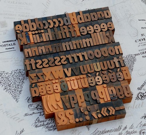Tipografia blocchi - a-z,