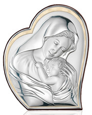 MADONNA CON BAMBINO IN ARGENTO