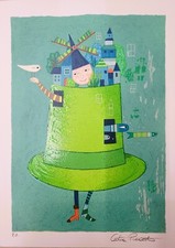 Catia Piacentini  Serigrafia Il mulino portapensieri casa  arte arredamento