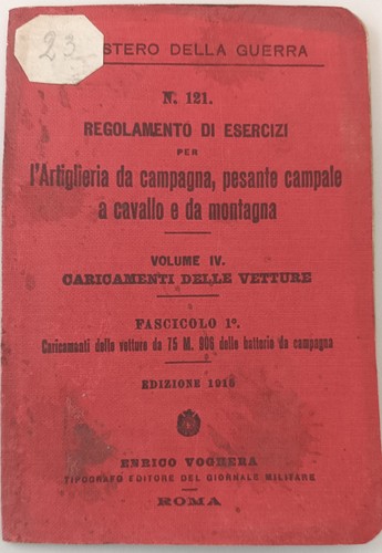 Artiglieria campagna - , da