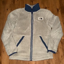Rara giacca vintage The North Face Deep Pile Fleece full zip Y2K blu avena taglia S