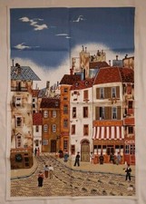 Strofinaccio Canovaccio Puro Cotone Eli Parigi Montmartre Vintage