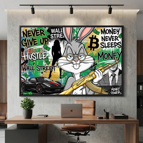 Bugs bunny arma quadro - bunny,