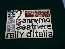 2° SANREMO-SESTRIERE RALLY