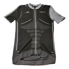 Maglia Ciclismo Manica Corta Seamless Tecso Nero Grigio Taglia M/L