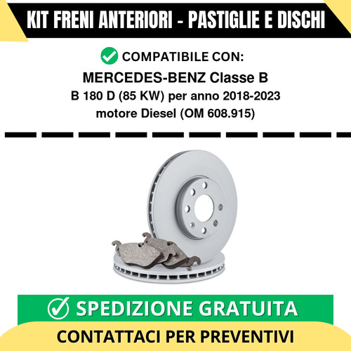 Kit freni anteriori pastiglie - kit,