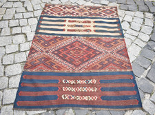 Favoloso antico tappeto Cicim Kagizman Kilim pezzo da collezione Anatolia orientale antico