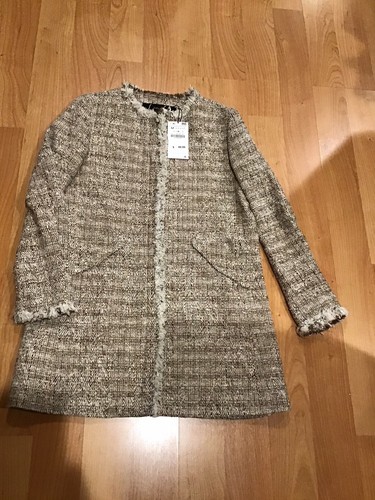 Zara red beige tweed fringed - tweed,