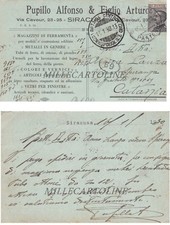 SIRACUSA: testatina - Pupillo Alfonso & Figlio Arturo -ferramenta..  1930