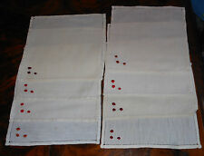 8 tovaglioli misto lino "a bolle" orlo a giorno cm. 20x20  B10 (4) Napkins °