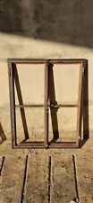 FINESTRA INDUSTRIAL FERRO PIENO A DUE ANTE 88 X 68 CM MANIGLIA CREMONESE ANNI 50