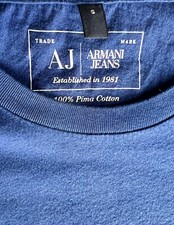T shirt ARMANI JEANS  maglietta stretch slim colore blu taglia S muscoli