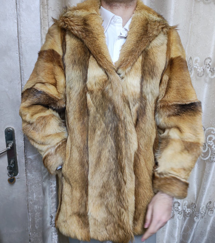 Giacca pelliccia coyote oro - pelliccia,