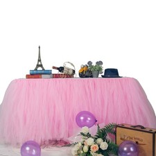 MYMM 3ft / 91cm Rosa Gonna da Tavolo Garza da scrivania in Tulle Roma BCS