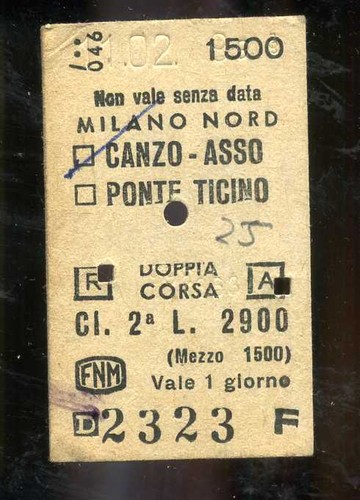 Biglietto treno ferrovia - biglietto,
