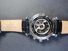 HINDENBERG  MONTRE Homme en acier, boitier rond, cadran à quatre compteurs