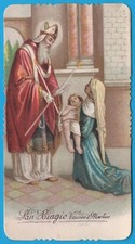S. Biagio Vescovo Preghiera santino holy card image pieuse heilige karte MA1377