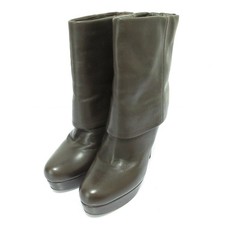 Scarpe stivali corti MIU MIU EU 36 US 6 pelle marrone autentiche