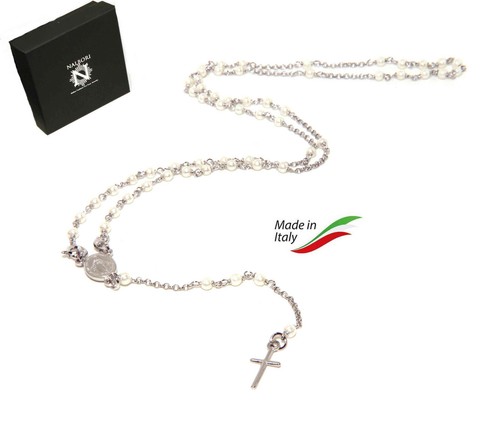 Rosario collana argento - argento, 925