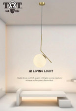 Lampadario a sospensione paralume sfera in vetro Lampada E27 LED design moderno