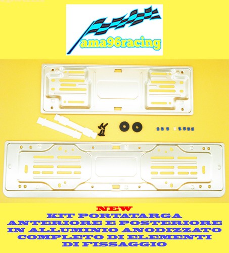 Kit portatarga auto alluminio - kit,