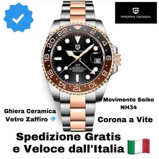 Seiko NH34 Orologio Pagani Design Automatico PD 1662 GMT Oro Rosa