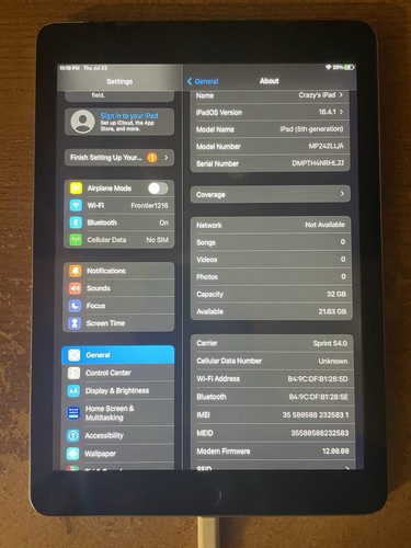 Apple ipad 5th - 5th, 32gb