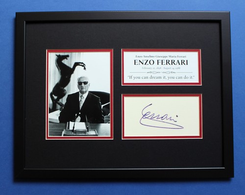 Enzo ferrari autograph art - ferrari,