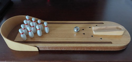Gioco bowling legno vintage - in,