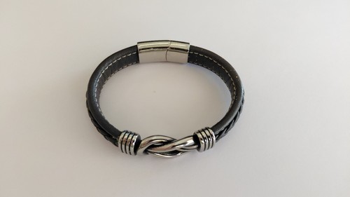 Bracciale pelle intrecciata - bracciale, in