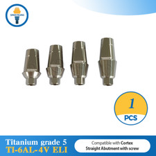 1pcs Basculante dritto in titanio estetico compatibile Cortex D4.8 D5.5 esagonale