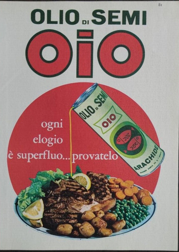 Pubblicità anni olio - pubblicità, di