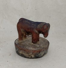 Antico Primitivo IN Legno Burro Pentola Theki Coperchio Da Nepal, TL