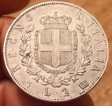 Coin 2 Lire 1863 Naples Coat