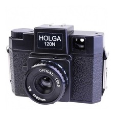 Holga 120 N fotocamera retrò, formato 6x6 nero, lente in vetro