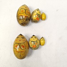 2 Pezzi MATRIOSKA UOVO  3 Pezzi RUSSIA • Made In URSS SOUVENIR #18