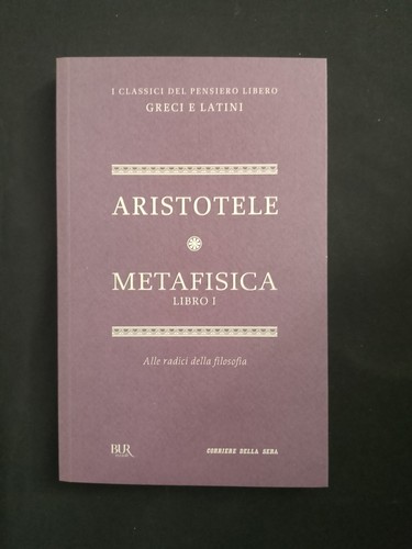 Aristotele metafisica libro - -,