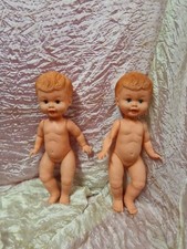 Coppia Bambolotti Cicogna Italy  h. cm. 31 Doll Poupée SBLU °