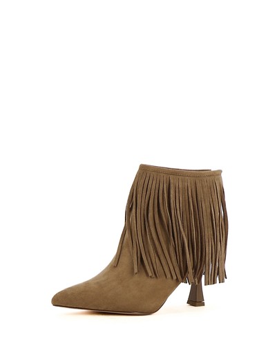 Tronchetti donna beige scuro