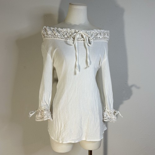 Top y2k cotone - top, pizzo