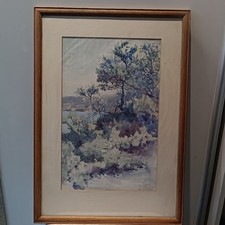 Quadro paesaggio acquerello