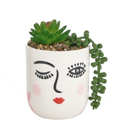 Vaso occhiolino ceramica - vaso,